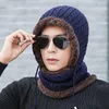 Berets Fashion Hip Hop теплый кепка зимнее мужчины Женщины холодные шапки флиса балаклава шляпа с капюшоном теплые пешеходные шарфы лыж