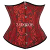 Caudutas Corset Underbust Womens Gothc Sexy Lingerie Top Jacquard Floral Costume Halloween Plus Size Red White Black Pink Green 220615