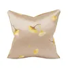 Cushion/Decorative Pillow Light Luxury Ginkgo Leaf Decorative Cushion Cover Jacquard Backrest Pillowcase Bed Room Sofa Home DecorCushion/Dec