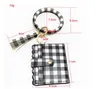 Bangle Armband Card Storage Bags Bag Wallet Keychain Wristlet Keyring Leopard Handväska Läder Kreditkort Holder med Tassel 39 Style SN4657