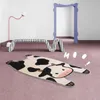 Mignon vache chambre tapis chambre d'enfants chevet couverture doux en peluche tapis maison salon longue bande tapis mignon chambre décor enfants tapis