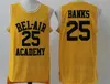 Män basketet fostrar av den färska prinsen 14 Will Smith Jerseys 25 Carlton Banks Bel-Air (Bel Air) Academy (TV Sitcom) Green Yellow Black Team Sports All sömnad Försäljning