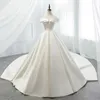 Abito da sposa semplice moderno 2022 SATINO OFFA THE SHOHO BOHO Plus size Spazzano treni da ballo da sposa da sposa abiti da sposa sottili