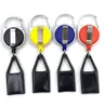 Premium farbenfrohe Gummi hellere Scheide Hülle Kunststoff Leine Leinenclip zu Hosen Retractable Roll Metal Keychain Leichterhalter FY4422 F0608X28