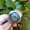 Новая версия браслет из нержавеющей стали мужские часы 5711/1A-018 ETA 2813 Движение Blue Green Dial 40-мм металлические часы для механических прозрачных часов.