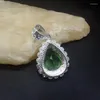 Pendant Necklaces Gemstonefactory Jewelry Big Promotion 925 Silver Elegant Shiny Green Topaz Women Ladies Mom Gifts Necklace 20223809Pendant