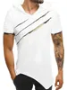 T-shirts Vêtements Mode Irrégulière Rip Off T-shirt Hommes Été À Capuche Sling À Manches Courtes Tee Mâle T-shirt Slim Tops Camisa Masculina1