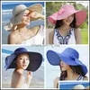 Andere Heimtextilien Sommer Frauen Strand St Hut Atmungsaktive Sun Lady Fashion Dh2Gd