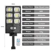 NIEUW 15000LM 8000W 504LED Solar Street Light Double Row straten Lampen Zonnetuin Lichten Inductie Wandlamp Outdoor verlichting