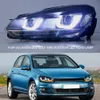 Lâmpada traseira de automóvel para VW Golf Mk6 Devil Eye Car Montagem da luz traseira da luz de giro Sinal de feixe Alta iluminação