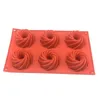 3D -silikonkakor Mögel Swirl Shapes Silikon Bakning Mögel Handgjord tvålform Choklad Donut Tray Muffin Cups Cake Mold Tools 220517