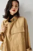 Coupe-vent femmes vestes courtes petit tempérament français grande poche couleur unie rétro col montant coton