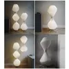 거실을위한 플로어 램프 현대 미술관 흰색 직물 램프 쉐이드 간단한 야간 스탠드 램프 침실 장식 현대 램프 플로어