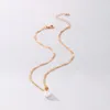 2022 nuova collana con ciondolo in pietra di perla squisita per collare per gioielli da sposa in lega di metallo con girocollo a catena semplice da donna