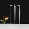 Party Decoration White Metal Vase Colonne Stand Géométriques Vases Propytes Roustroproping Flower Rack Fer Docuable pour le mariage