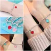 Klasik lüks iplikler bilezik kolyeler mücevher mavi pembe kalp kolye kolye bilezik tasarımcısı moda zarif romantik stil kadınlar kutu ile toptan
