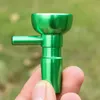 14mm Joint Metal Round Narghilè Ciotola Collettore di olio Testa di narghilè Carbone Scivoli Bong Ciotole Imbuto Rig Quarzo Chiodo Maschio Femmina Erba Supporto per fumatori Tubi d'acqua Lega di alluminio