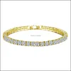 Joyas de pulseras de tenis Joyas de 18k Whiteyellow Gold Sparkling Cubic Zircon Cz Cluster Bracelet Fashion For Party Wedding22227203