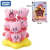 10pcsset -spelfigurer Mini Kawaii Kirby Collection pojkar flickor leksaker söt modell tårta prydnadsdocka anime tillbehör gåva 220810