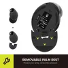 DELUX M618PD Souris Verticale Ergonomique Sans Fil Bluetooth + 2.4Ghz 4000DPI Rechargeable 6 Boutons Souris Pour PC Portable 220427