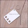 D￩corations de No￫l Festive Party Supplies Home Garden Sublimation Blank Keychain Pendant MDF Prince ￠ double face Cl￩ de transfert de chaleur Ch