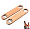 Пользовательская деревянная ручка для бутылочных бутылок Blade Blade Beel Bottle Opener Vintage Деревянная ручка из нержавеющей стали, открывалка для бутылок C0525P14