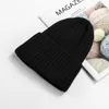 Unisex zima miękka ciepła bawełniana kaszmirowa czapka czapka wysokiej jakości dzianina kablowa zwykłe czapki 220812