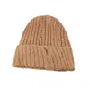 Gorro/crânio tampa de inverno chapéu feminino gorro de chapéu de malha grossa grossa grossa de tampa macia Skullies chapéus de esqui mais quente