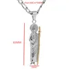 Collane con ciondolo Tono oro / argento Gesù Crocifisso Croce Collana Hip Hop La preghiera della fede Cristo Gioielli Regali per uomo Donna Ciondolo