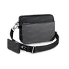 5A Kvalitet äkta läderdesignväskor 3st. Långbara trio Black Messenger -väskor Mens Crossbody 3 i 1 Set Womens Shoulder Bag Handväskor Purse Plånbok med Box JN8899