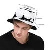 Berets CINESSD Black Cats Looking Out Of The Corner Bucket Hat Summer Hats Fisherman Foldable Women Men Sunscreen Shade Caps1738324