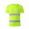Vêtements de moto Sports de plein air Fluorescent haute visibilité sécurité chemise de travail été respirant T T-shirt réfléchissant séchage rapide moto