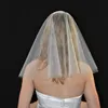 Headpieces V29 Two-layer Veu Of Bride With Shine Rhinestones Shoulder Length Veil Bridal Party Accessories Veils WeddingHeadpieces
