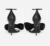 Designer Heel Keira Patent Leather Sandals Oversized Satin Bow Sandals Women Fashion Dress Shoe Ladies Hoge Heels Black Gladiator