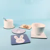 Sublimation Blanc MDF Dessous De Verre DIY Arts et Artisanat Tasses À Café Coussinets Transfert De Chaleur Bois Isolé Dessous De Verre Cadeaux Créatifs B6