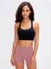 Sutiãs esportivos acolchoados Lady respirável Quick Dry Cross Back Crop Tops Nake-feeling Regatas com almofadas de peito removíveis Correndo Bras 220331