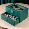 Bekijk dozen Cases Dubbellaags 20 Positiebox met dakraam sieraden opslag hand string grote capaciteit verzameling boxwatch hele22