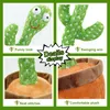 Dancing Cactus Repeat Talking Toy Electronic Plush Toys Can Sing Record Lighten Battery USB Laddning Early Education Funny Gift 220817