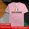 T-shirt in cotone avorio Tifosi in jersey personalizzati Nome fai da te Numero Marca High Street Fashion T-shirt casual allentata Hip Hop 220616