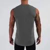 Gym Tank Top Mens Fitness Clothing Compression Vest Cotton Bodybuilding Stringer Tanktop Muscle Singlet Workout Sleeveless Shirt 220615