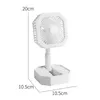 Party Supplies Portable Folding Fan With Led Night Light Student Office Low Noise Desktop Fan For Home Outdoor Camping