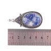 Wojiaer Retro Owalny wisiorek Naturalny Kamień kwarcu Rose Kamień dla kobiet mężczyzn Reiki Healing Jewelry Bn378