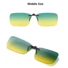 Sonnenbrille Randless polarisierten Clip auf Gläser Fahren Männer Sonnenensschwindigkeit Gradient Lens Outdoor Brille UV400Sunglasse Godd22