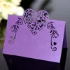 Wedding Invitations 50 pcs Laser Cut Heart Shape Table Name Place Business Card Decoration Seat Gold Pink Card Party Favor Placement