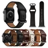 Bandas de reloj inteligente marrón para relojes Apple Correa Correa de reloj Smartwatch Iwatch Serie 7 S7 SE Correas Pulseras de diseñador de vaca genuina Banda de cuero 38MM 40MM 41MM 45MM Reino Unido EE. UU.