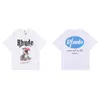 Shirt Designer t Summer 5 Rhude Series Champion Flag Printed T-shirt Men's Ins Trendy Street Top