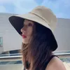 Wide Brim Hats Bucket Hat Spring Summer Sun Visor Women Panama Caps Two-Side Wear Foldable Portable Outdoor CapWide Wend22