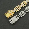 Colliers pendants Hip Hop Full Diamond Splicing Collier de chaîne de cou personnalisée pour hommes accessoires de bande de poudre scintillant 220524
