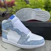 Top Quality Jumpman 1 1S Basketball Shoes High Travis Scotts OG Hyper Royal Agua Azul para hombres Banned Toe Chicago Men Womens Sport