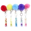 Acrylique Débit Carte Bancaire Grabber Cartes De Crédit Extracteur Porte-clés pour Long Nail Avec Pom Pom Ball Et Clip En Plastique Prix De Gros